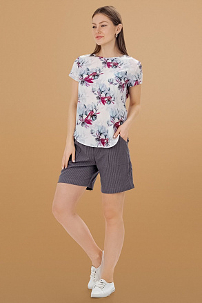 Шорты с эластичным поясом  темный капучино